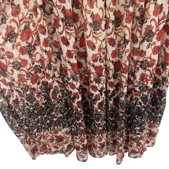 Free People See It Through Long Sleeve Floral Maxi Dress Size Small Bohemian - Picture 12 of 16